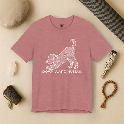 Downward Human – Mandala Labradoodle Dog Yoga Tee