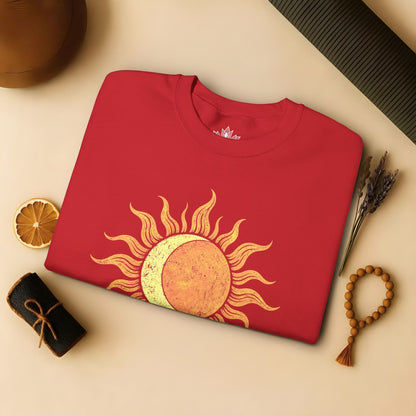 Celestial Balance Sun & Moon Boho Sweatshirt