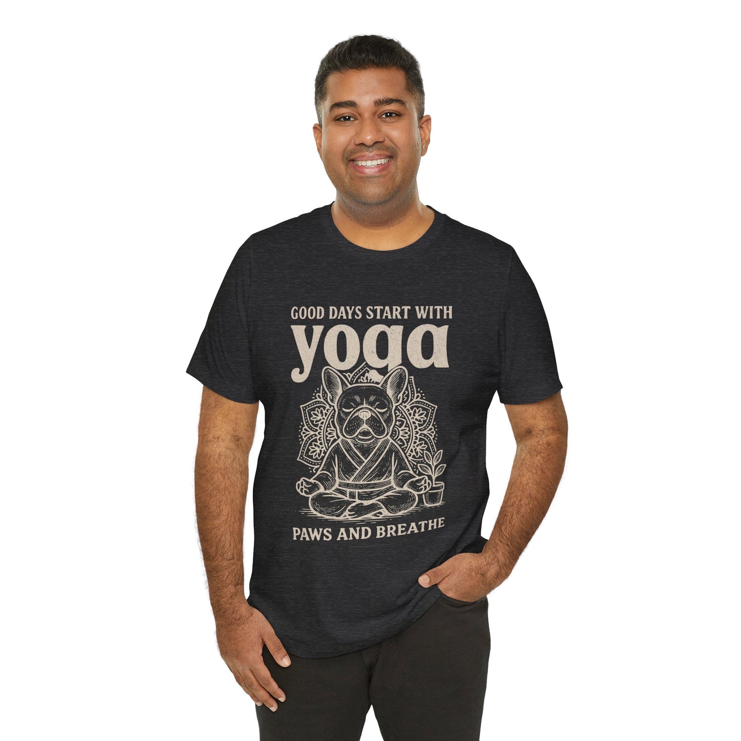 French Bulldog Yoga - Good Vibes Men Tee