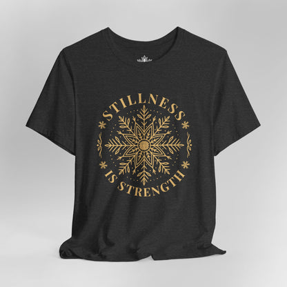 Golden Winter Mandala - Stillness is Strength Tee