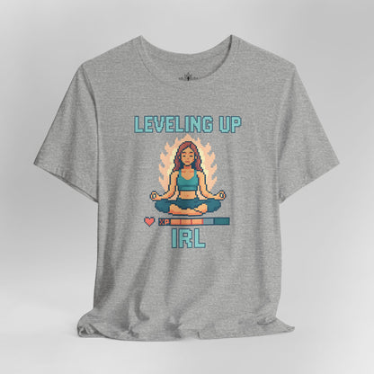 Leveling Up IRL – Pixel Yoga Tee