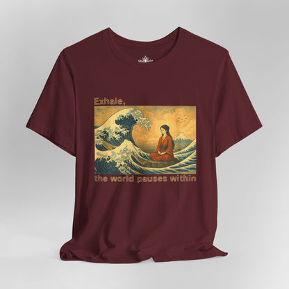 Exhale – Mindful Japanese Wave Men Tee