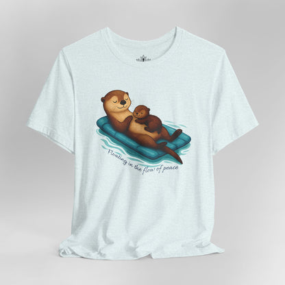 Floating Otters – Cute Zen Mama Tee