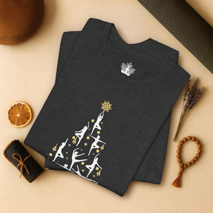 Yoga Poses Christmas Tree – Mindful Holiday Tee