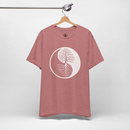 Yin Yang Tree of Balance - Spiritual Nature Men Yoga Tee