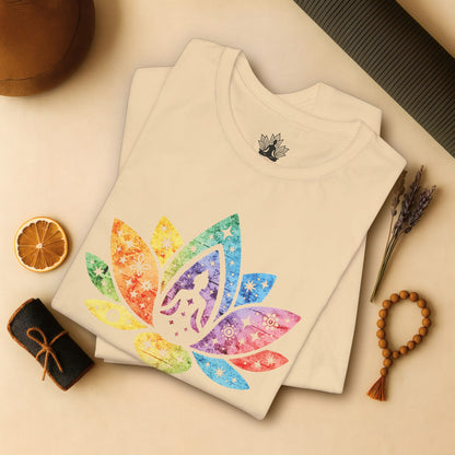Lotus Pride – Cosmic Rainbow Tee