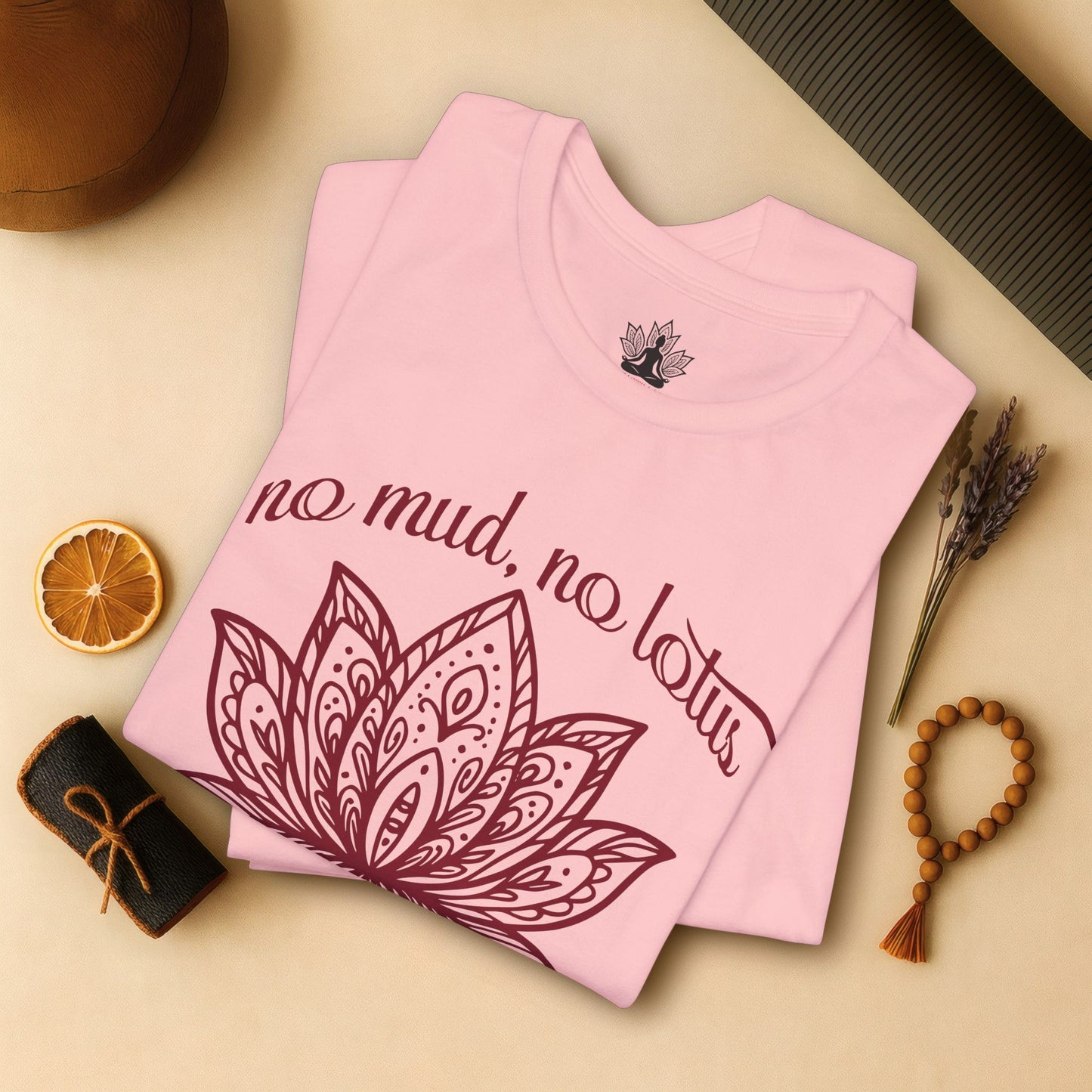 No Mud No Lotus - Mandala Art Yoga Tee