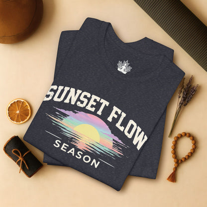 Retro Pastel Sunset Flow Season Tee