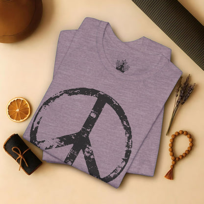 Vintage Peace Symbol Black Print Tee