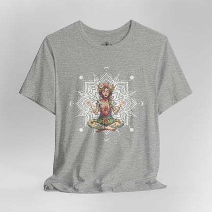 Flower Meditation Boho – Botanical Lotus Pose Tee