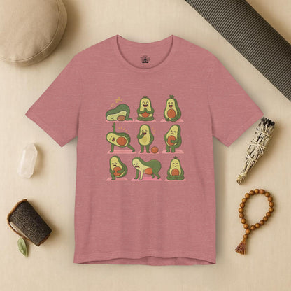 Avocado Yoga Poses - Funny Wellness Tee