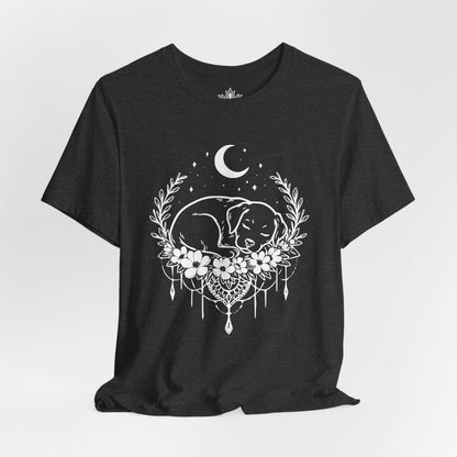 Chien endormi sous la lune