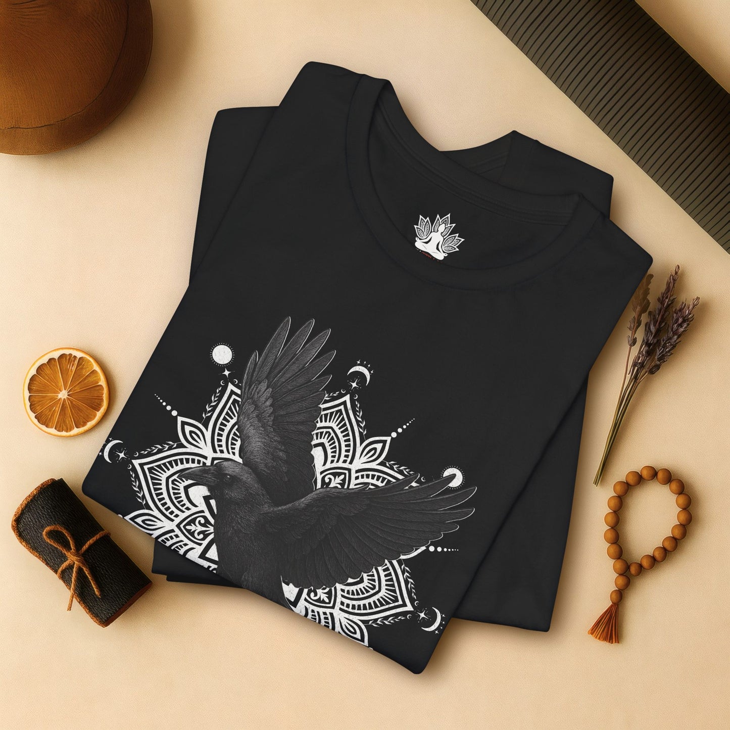 Mystic Raven – Mandala Moon Freedom Men Tee