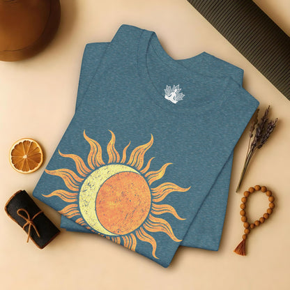 Celestial Balance Sun & Moon Boho Tee