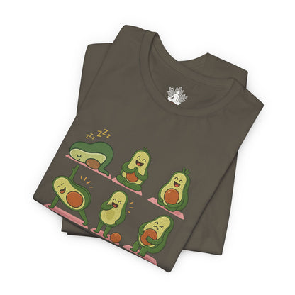 Avocado Yoga Poses - Funny Wellness Men Tee