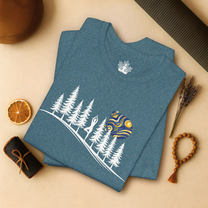 Forest Tree Pose In The Moonlight Tee