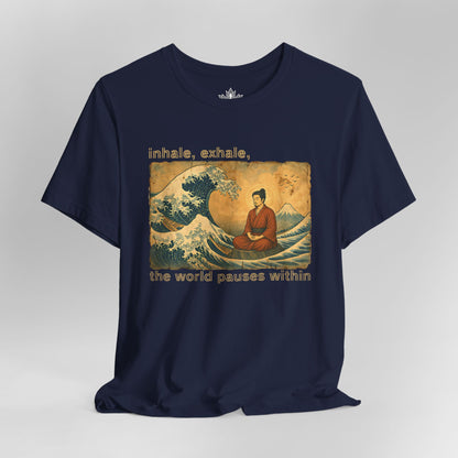 Inhale Exhale Japanese Wave Men Tee