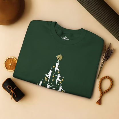 Yoga Poses Christmas Tree Sweatshirt