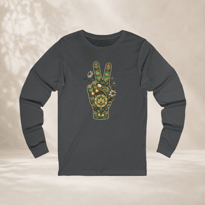 Boho Peace Hand Long Sleeve Tee