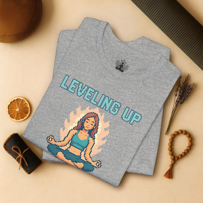 Leveling Up IRL – Pixel Yoga Tee