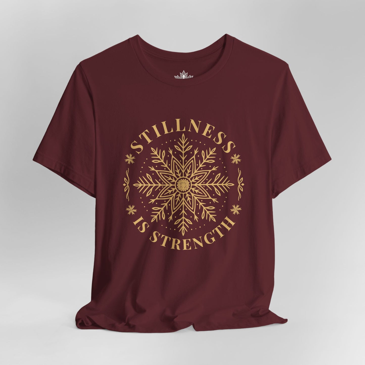 Golden Winter Mandala - Stillness is Strength Tee