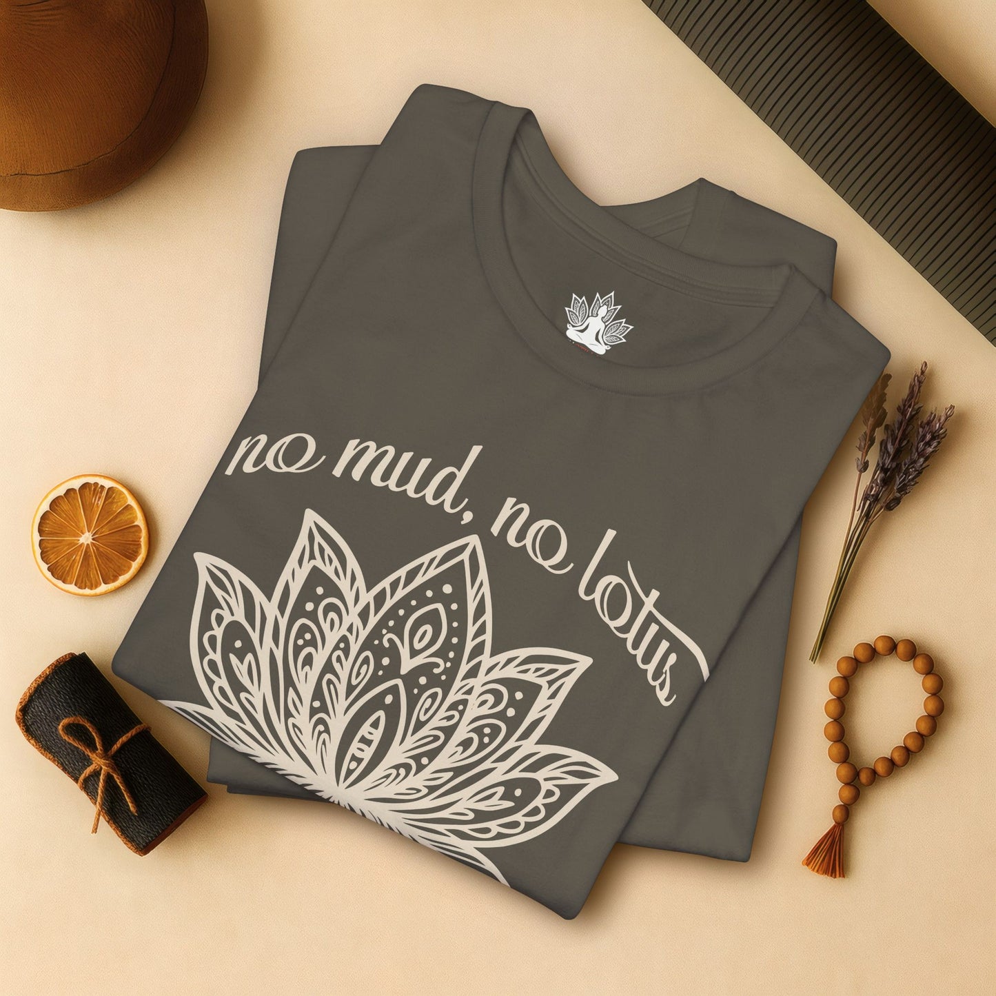No Mud No Lotus - Mandala Art Yoga Tee