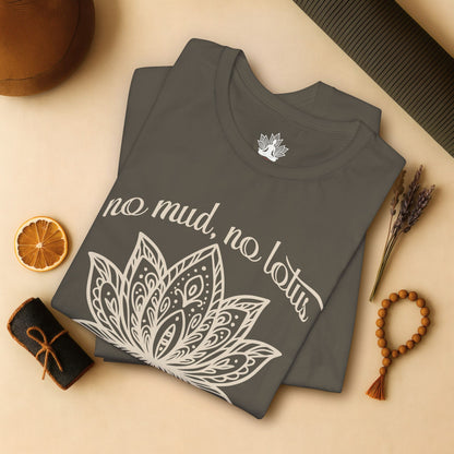 No Mud No Lotus - Mandala Art Yoga Tee