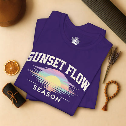 Retro Pastel Sunset Flow Season Tee