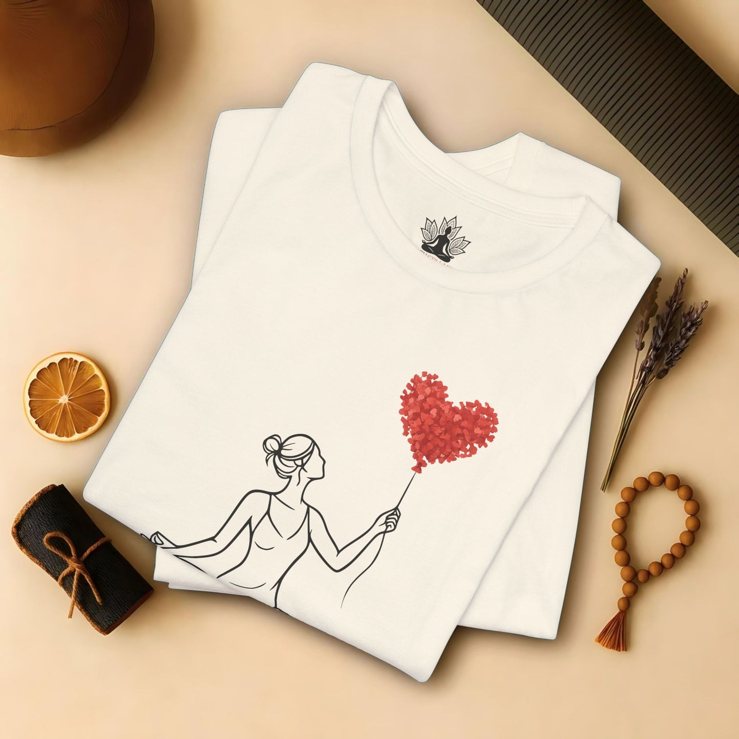 Let Love Rise – Line Art Valentine Tee