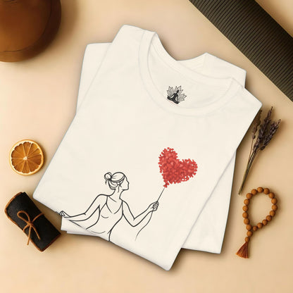 Let Love Rise – Line Art Valentine Tee