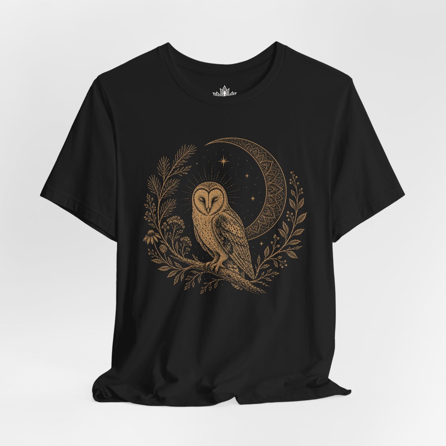 Barn Owl Mandala Moon Tee