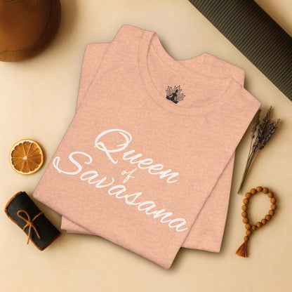Queen of Savasana Luxe – Classic Yoga Minimalist Tee