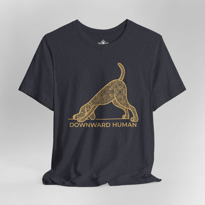 Downward Human – Mandala Dog Yoga Tee