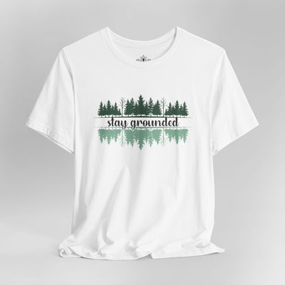 Stay Grounded – Mindful Forest Reflection Tee