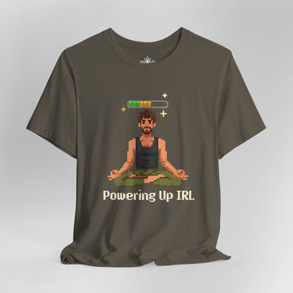 Powering Up IRL - Pixel Art Yogi Men Tee
