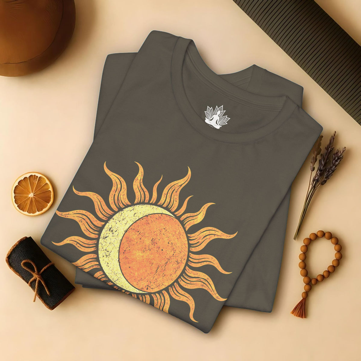 Celestial Balance Sun & Moon Boho Tee