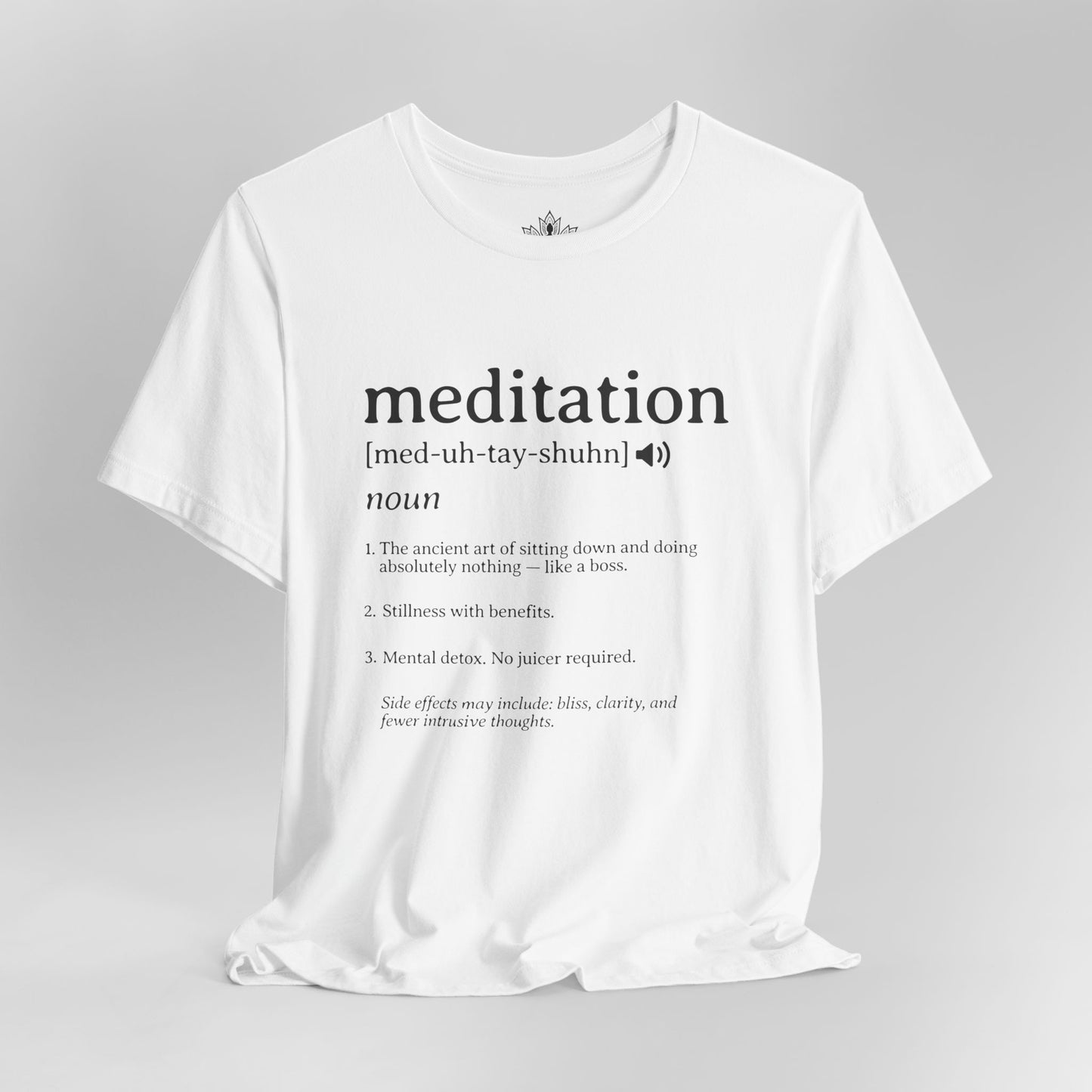 Meditation Definition – Funny Mindful Men Tee