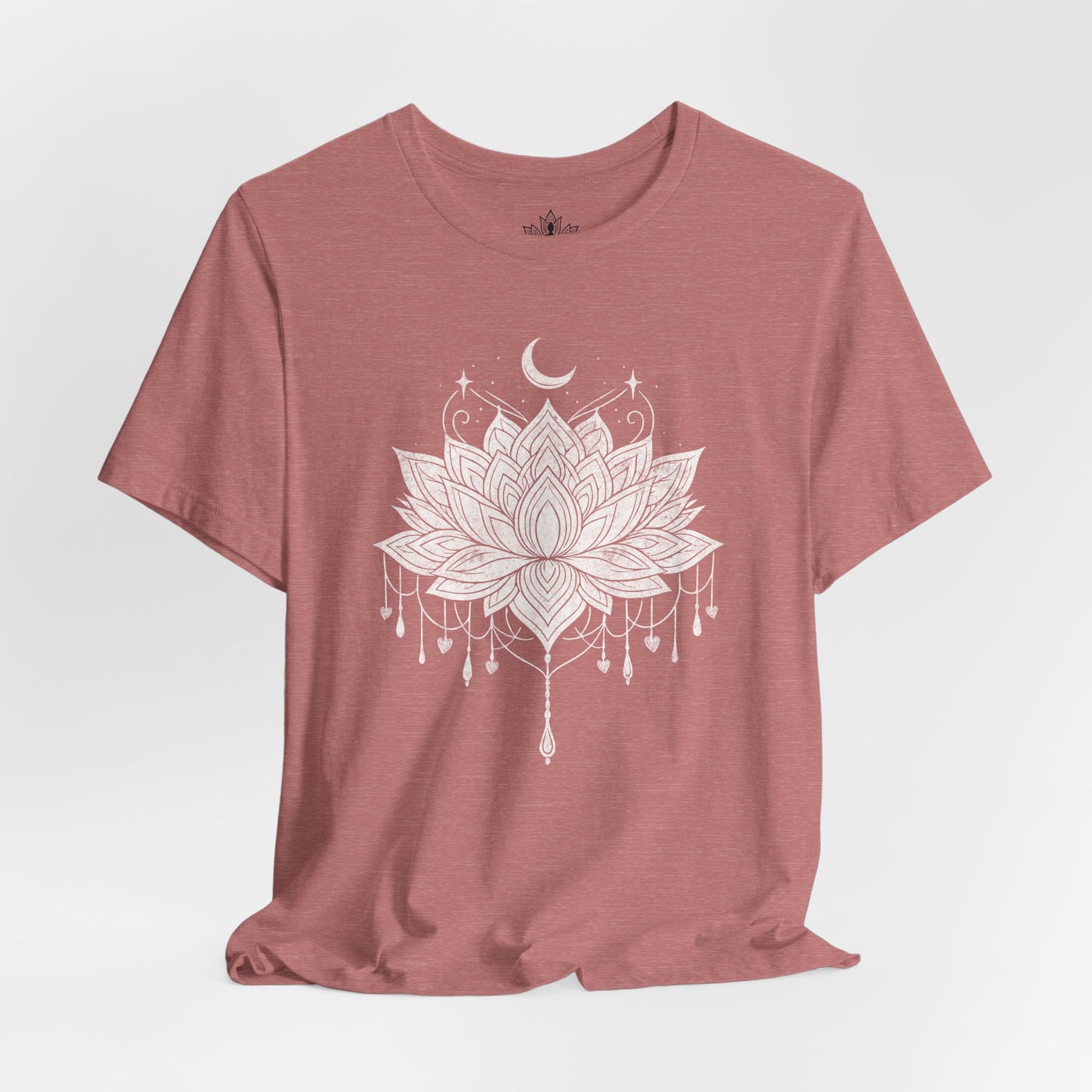 Vintage Moon Lotus Heart - Mandala Yoga Tee