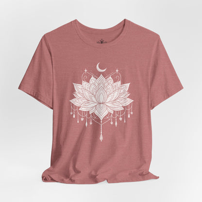 Vintage Moon Lotus Heart - Mandala Yoga Tee