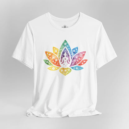 Lotus Pride – Cosmic Rainbow Men Tee
