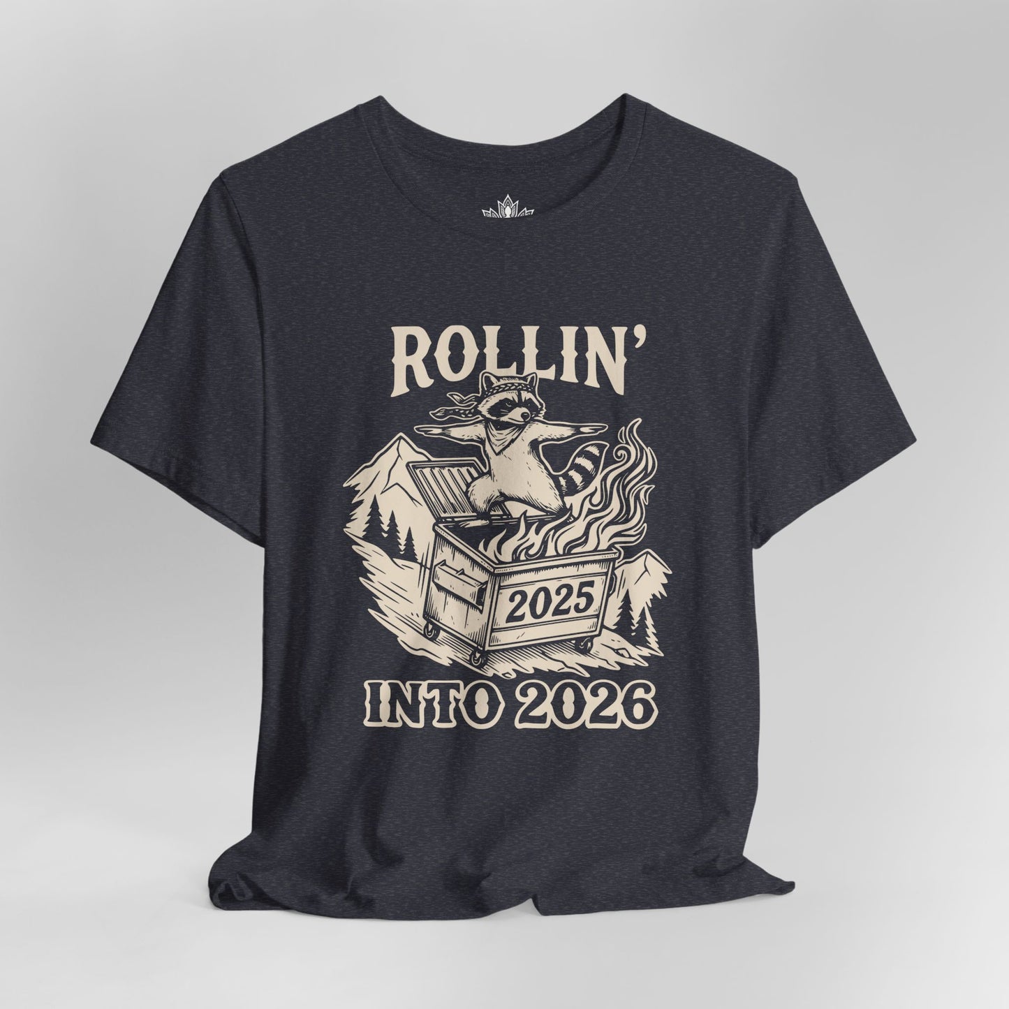 Rolling Into 2026 – Yoga Warrior Raccoon Tee