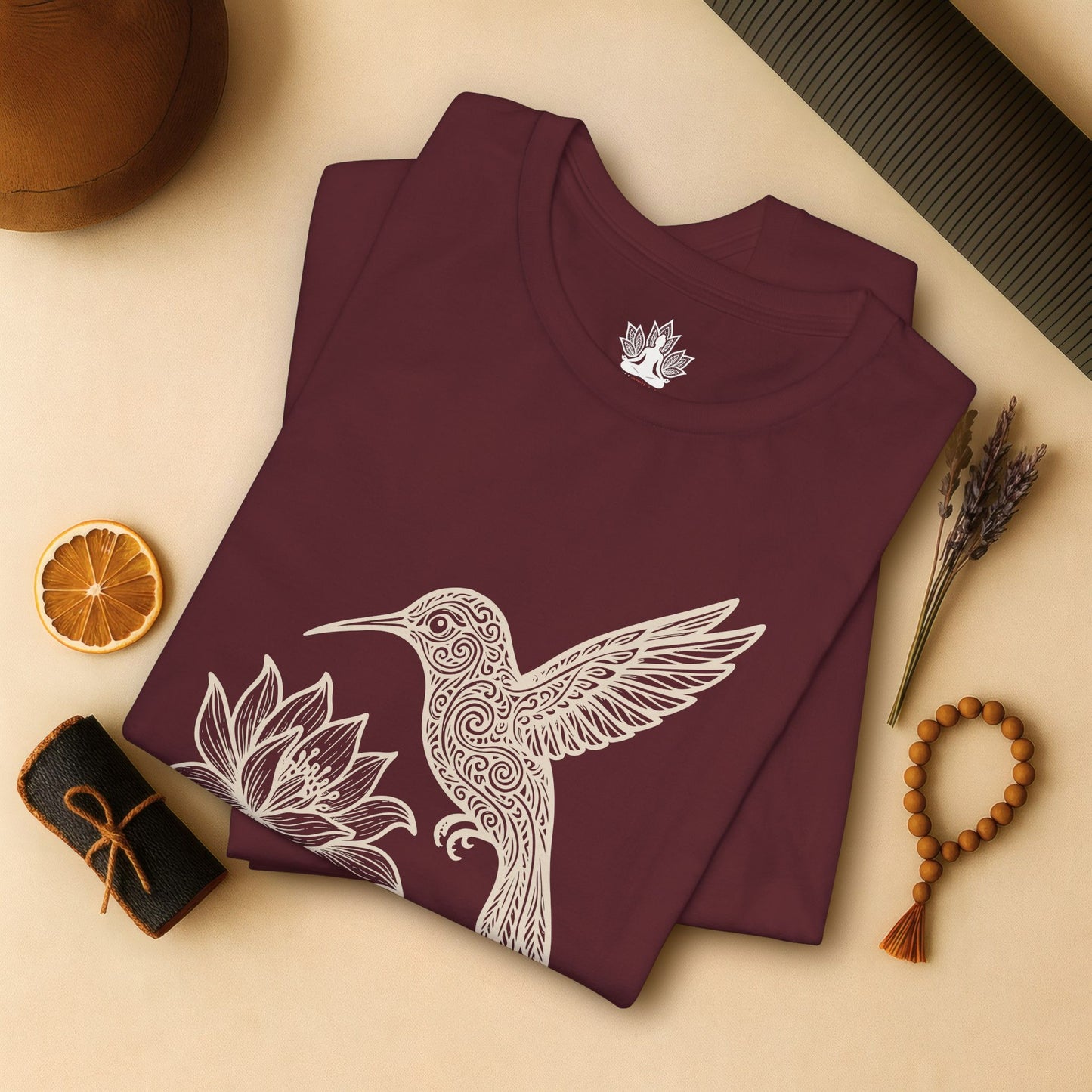 Hummingbird Lotus – Mandala Nature Tee