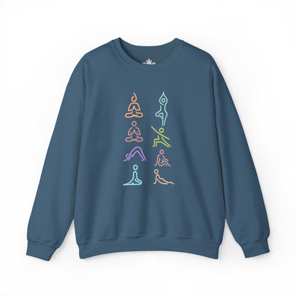 Line Art Yoga Poses Sweatshirt