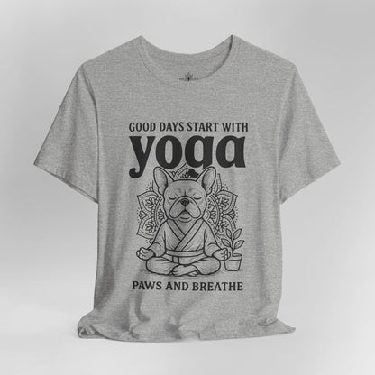 French Bulldog Yoga - Good Vibes Men Tee