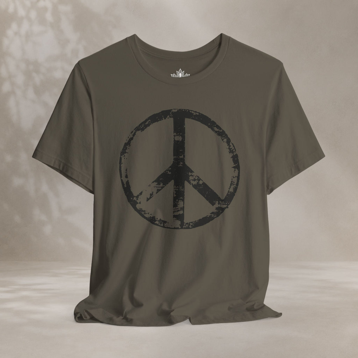 Vintage Peace Symbol Black Print Tee