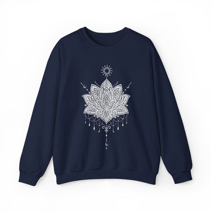 Sacred Lotus Mandala – Mindful Yoga Sweatshirt