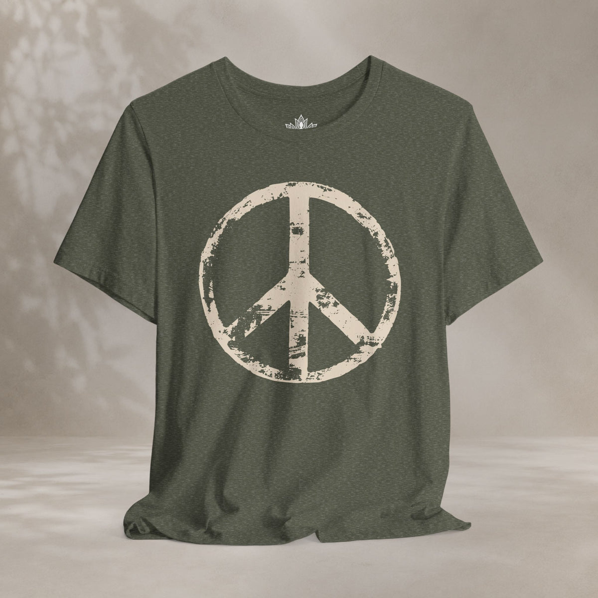 Vintage Peace Symbol Light Print Tee