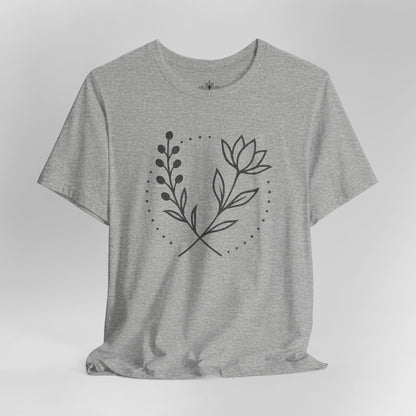 Bloom in Balance – Minimalist Yoga Tee