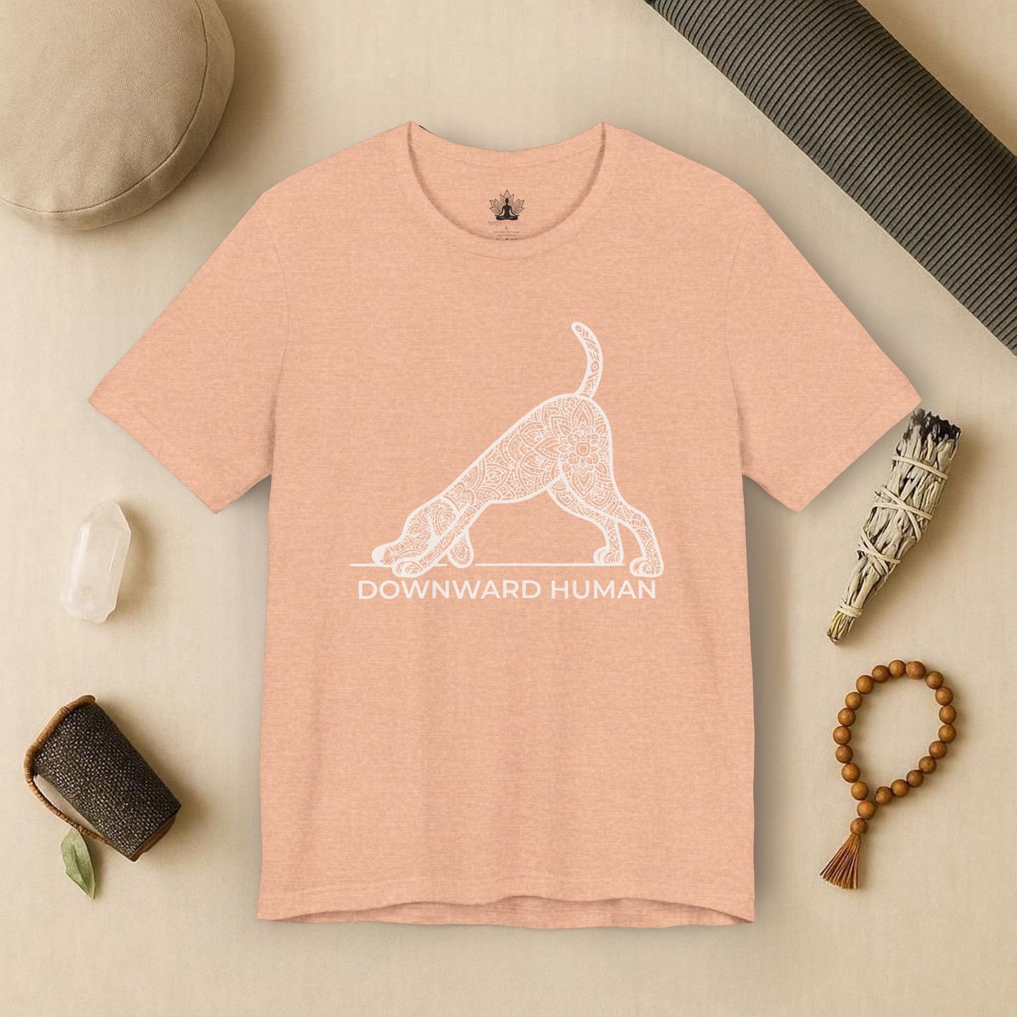 Downward Human – Mandala Dog Yoga Tee