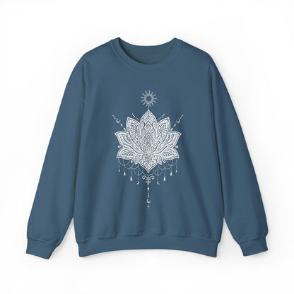 Sacred Lotus Mandala – Mindful Yoga Sweatshirt